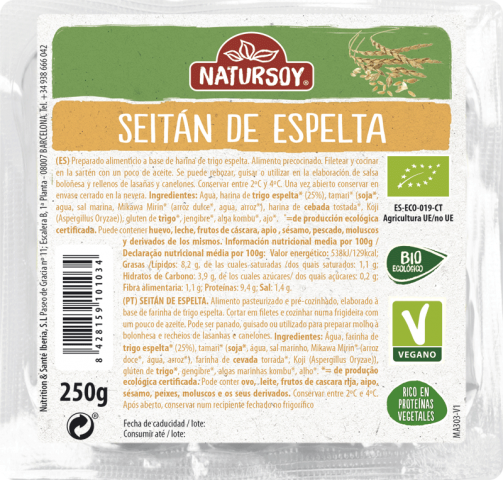 SEITAN FRESCO ESPELTA 250GR
